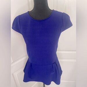 JOOP peplum top purple textured size M realtor business office smart